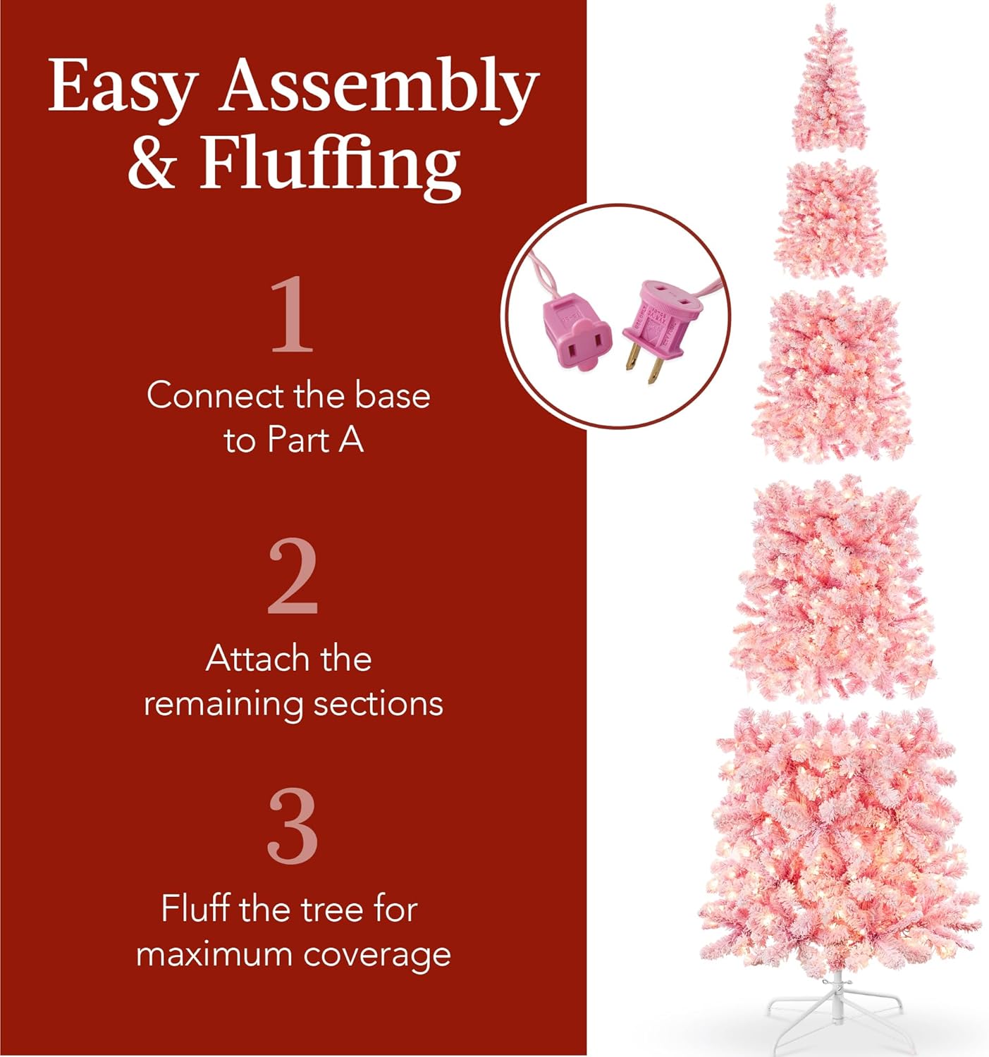 Christmas Tree, Pre-Lit Slim 12ft