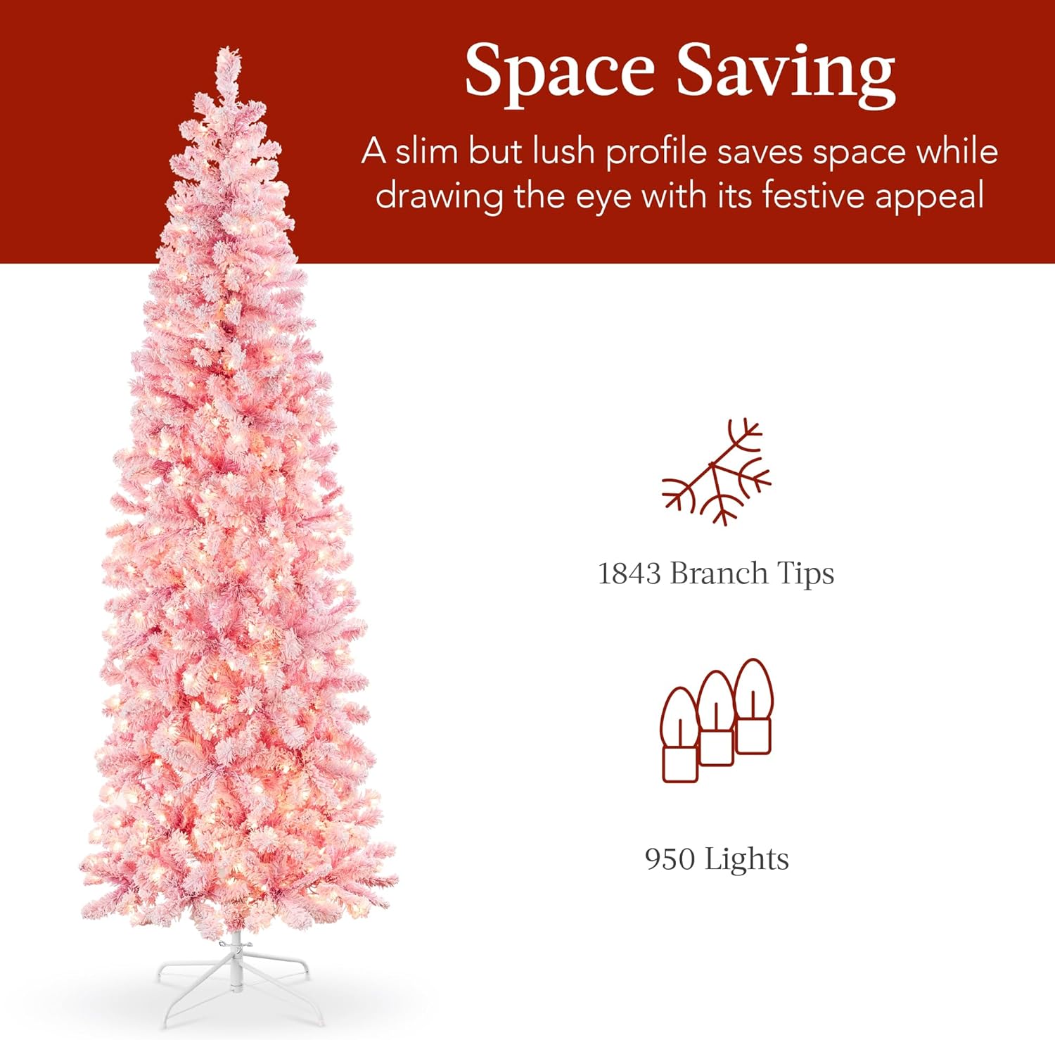 Christmas Tree, Pre-Lit Slim 12ft