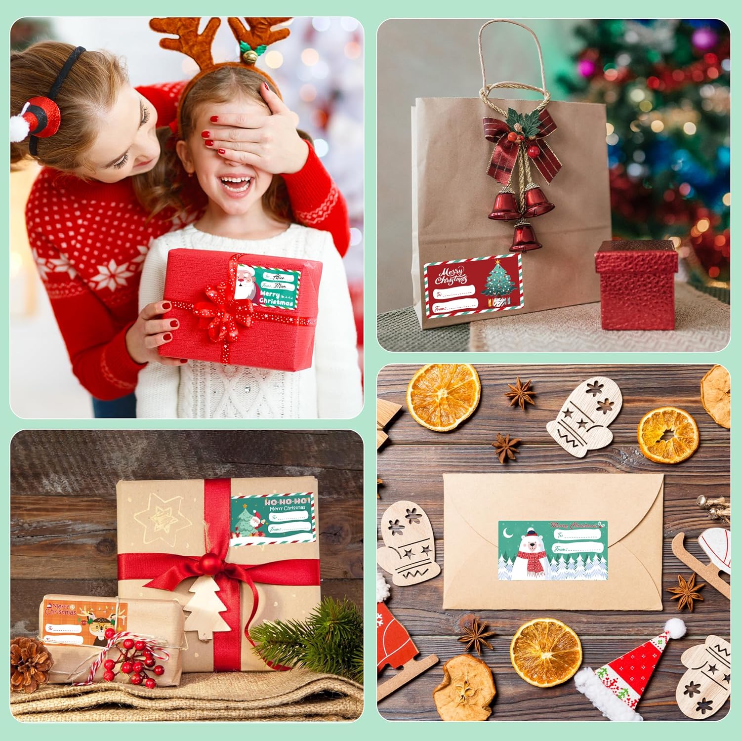 500 PCS Christmas Gift Tags - Gift Tags for Christmas Presents